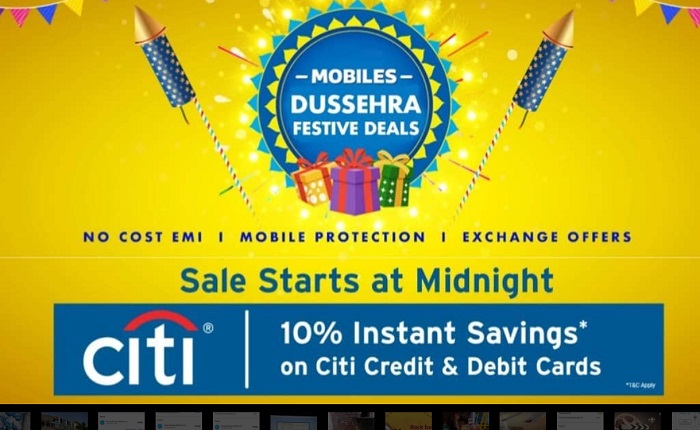 India Desire : Flipkart Mobiles Dussehra Festive Deals: Get Great Discount On Mobiles + Extra 10% Off With Citi Bank Cards [7th-9th Oct 2019]